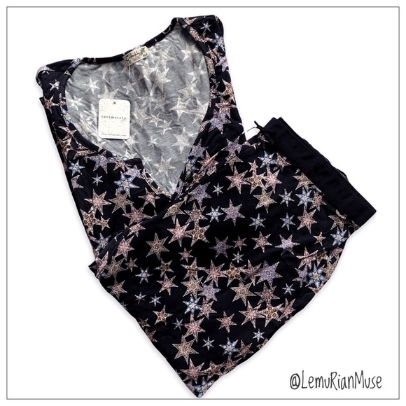 Free People 2 Piece Pajama Lounge Set Size X-Large NWT - Picture 4 of 5